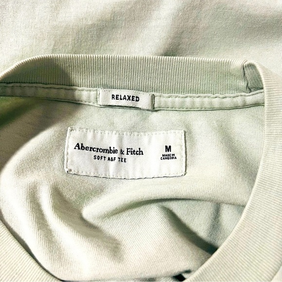 Abercrombie & Fitch Men’s Relaxed Soft Tee Short Sleeve Shirt Mens Box Logo NWT - Picture 5 of 7